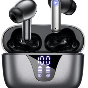 ZIUTY Wireless Earbuds, 2025 Bluetooth Headphones, 50hrs Stereo Deep Bass Ear Buds with Power Display Charging Case, buit in Mic, IPX5 Waterproof Headset for iPhone Andriod Phones