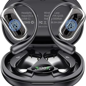 AI Language Translation Earbuds, Real-Time Headphones Translator for 144 Languages & Accents, Fit iOS and Android, Ideal for Travel Business Learning（Matte Black）